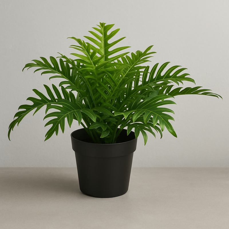 EverGreen Luxe  Artificial Fern Plant in Black Pot Imitation Leaf Artificial Grass Leaves Plant for Floral Decoration – Realistic, Never Fade – DIY Home Decor, Perfect for Living Room, Office