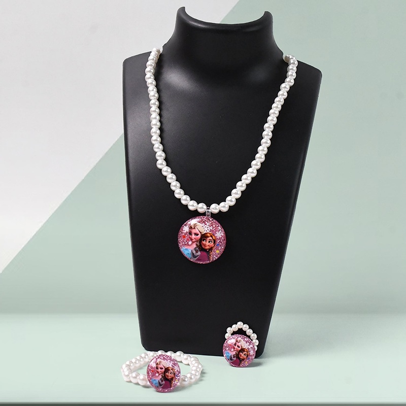 Stretch bracelets Kids Beaded Necklace Bracelet for Toddler Christmas Birthday Party (3 Pcs Set)