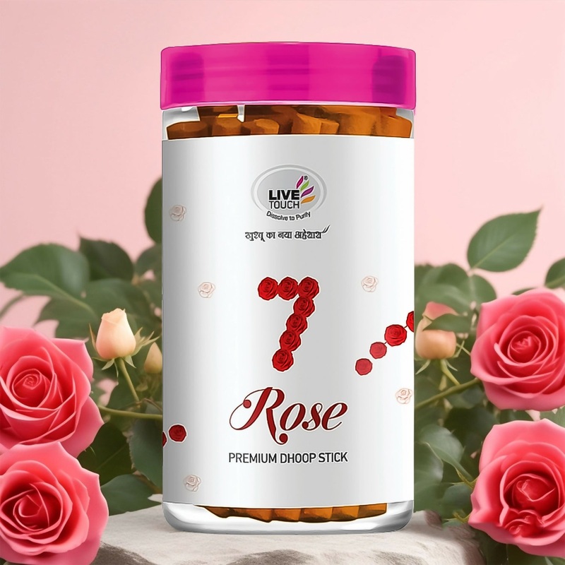 Premium 7 Rose Dhoop Sticks (Jar Pack / 100grams)