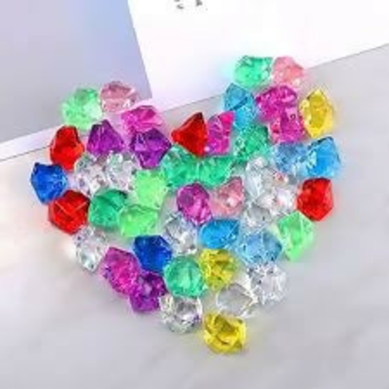 Multicolor Acrylic Ice Crystal Gem Stones Acrylic Fake Ice Cubes Crystal Crushed Ice – Vase Fillers for Home Decor & Wedding Display – Simulation Fish Tank Colored Stone