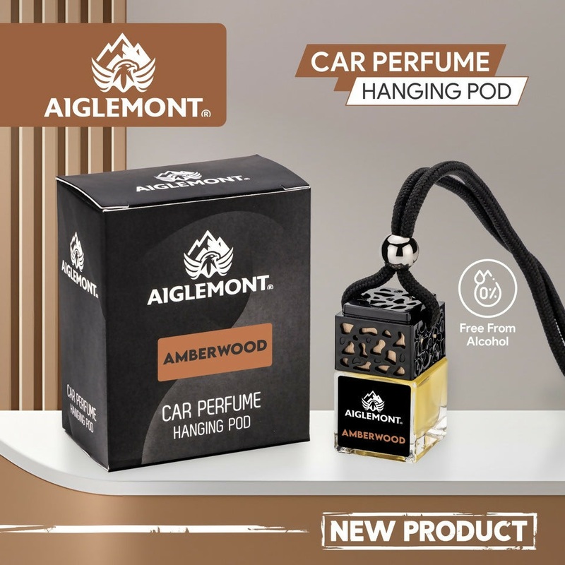 Aiglemont’s Amberwood Car Perfume Hanging Pod | Car Air Freshener | Car Accessories