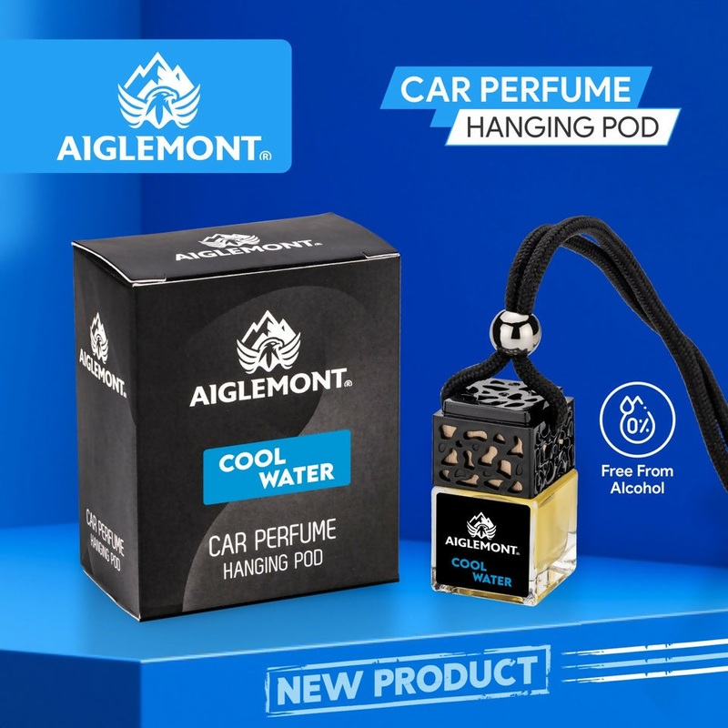 Aiglemont’s Cool Water Car Perfume Hanging Pod | Car Air Freshener | Car Accessories