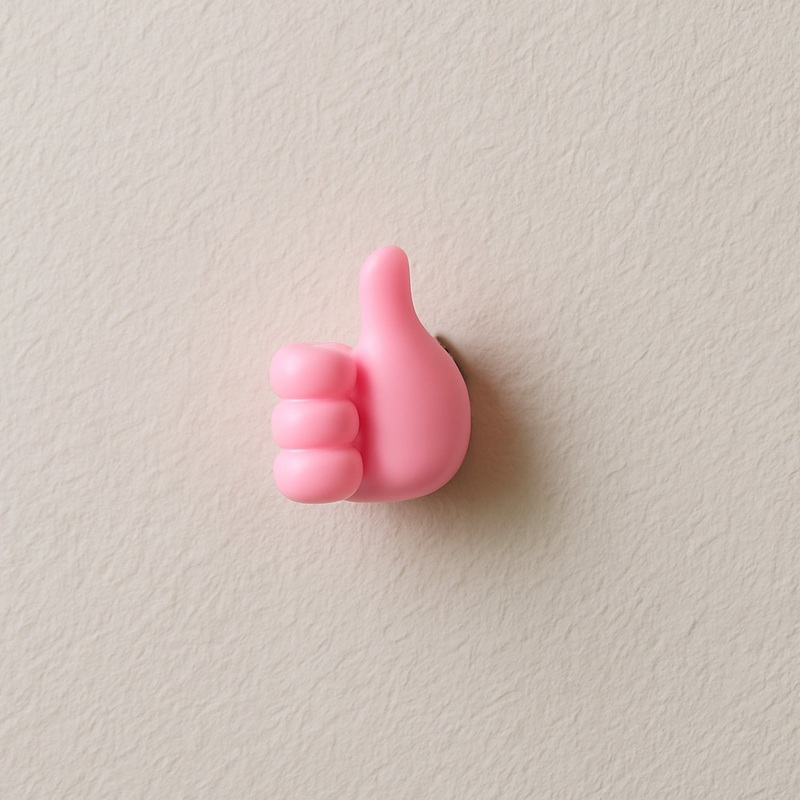 Pink Multifunctional Multi functional Hand Shape Wall Clip Hanger Keys Cable Holder