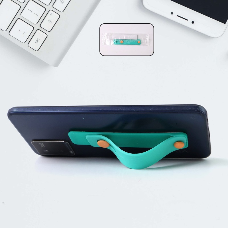 Teal Green Phone Loop Finger Holder, Phone Grip Straps Silicone Phone Finger Strap (1 Pc)
