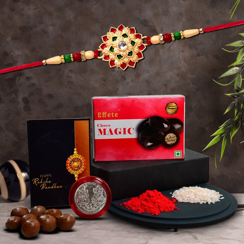 Rakhi Celebration Combo with Choco Treats & Designer Rakhi